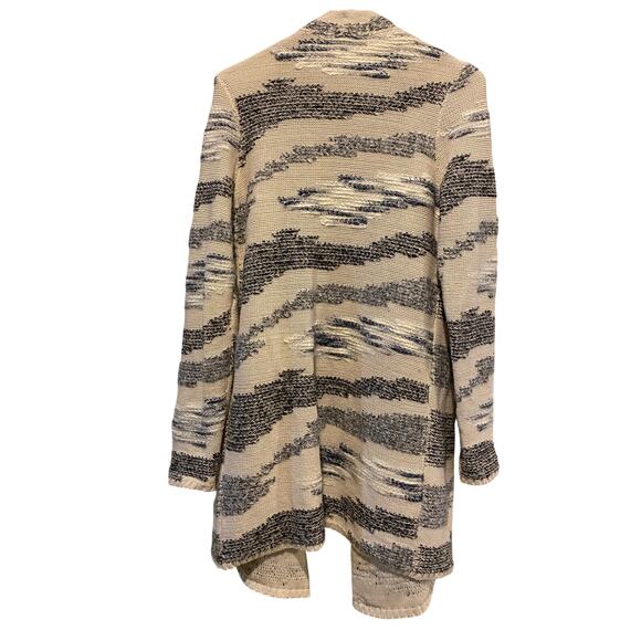 Lucky Brand Open Front Knit Long Cardigan Sweater Medium Heavyweight Cotton Wool - Picture 3 of 8